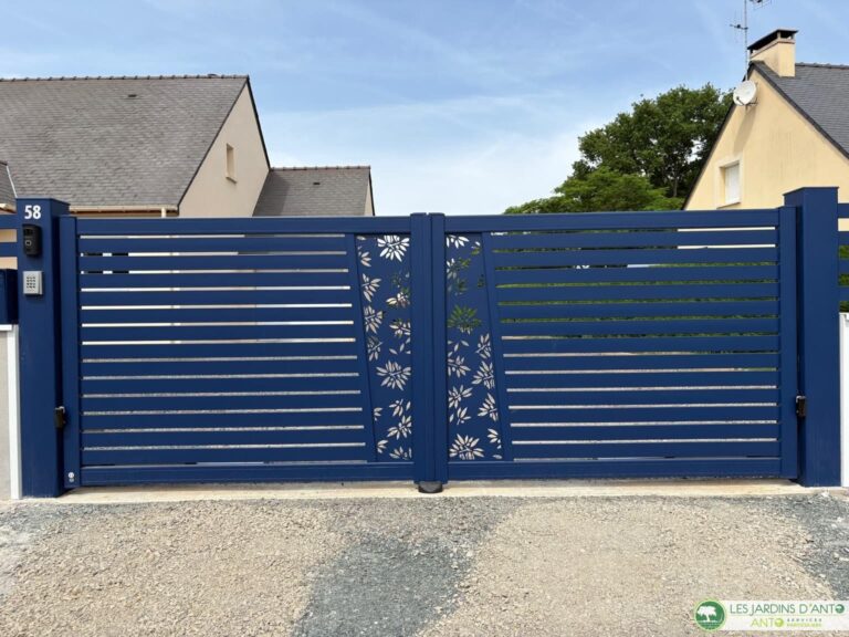 Muret, clôture et portail aluminium à Nort-sur-Erdre