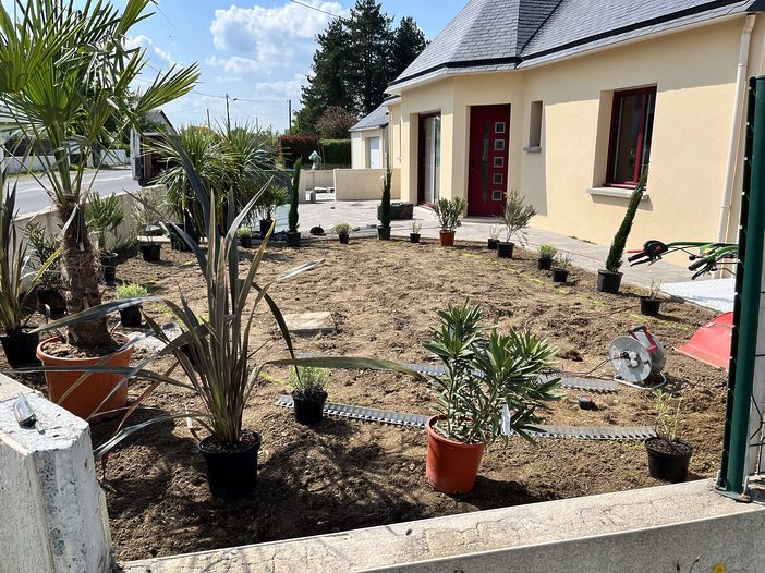 Aménagement gazon Bouvron Chantier 7