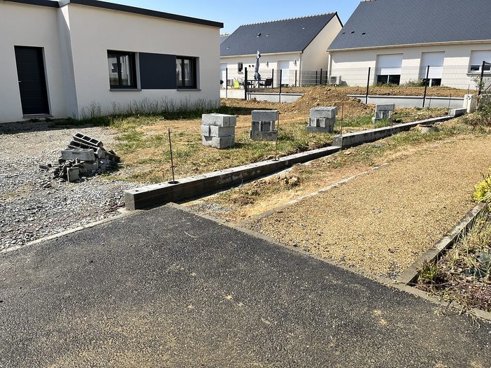 Murette parpaing La Grigonnais Chantier 4