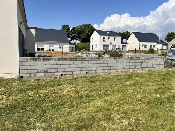 Murette parpaing La Grigonnais Chantier 5