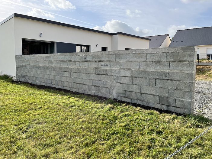 Murette parpaing La Grigonnais Chantier 7