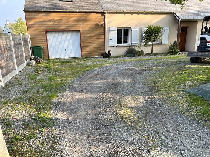 Réfection allée sable Le Gâvre chantier 1