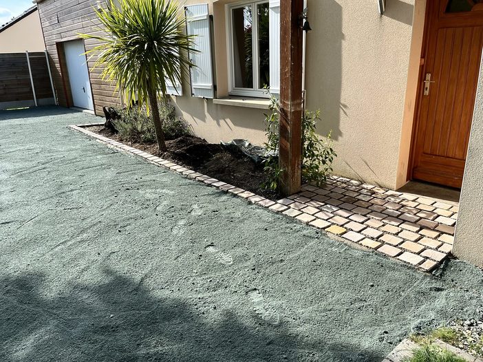 Réfection allée sable Le Gâvre chantier 3